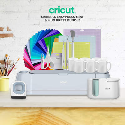 thumbnail image 2 of Cricut Maker 3 & EasyPress 3 Bundle - Smart Cutting Machine & 12x10" Heat Press For Vinyl, Sublimation, Infusible Ink 2 of 5